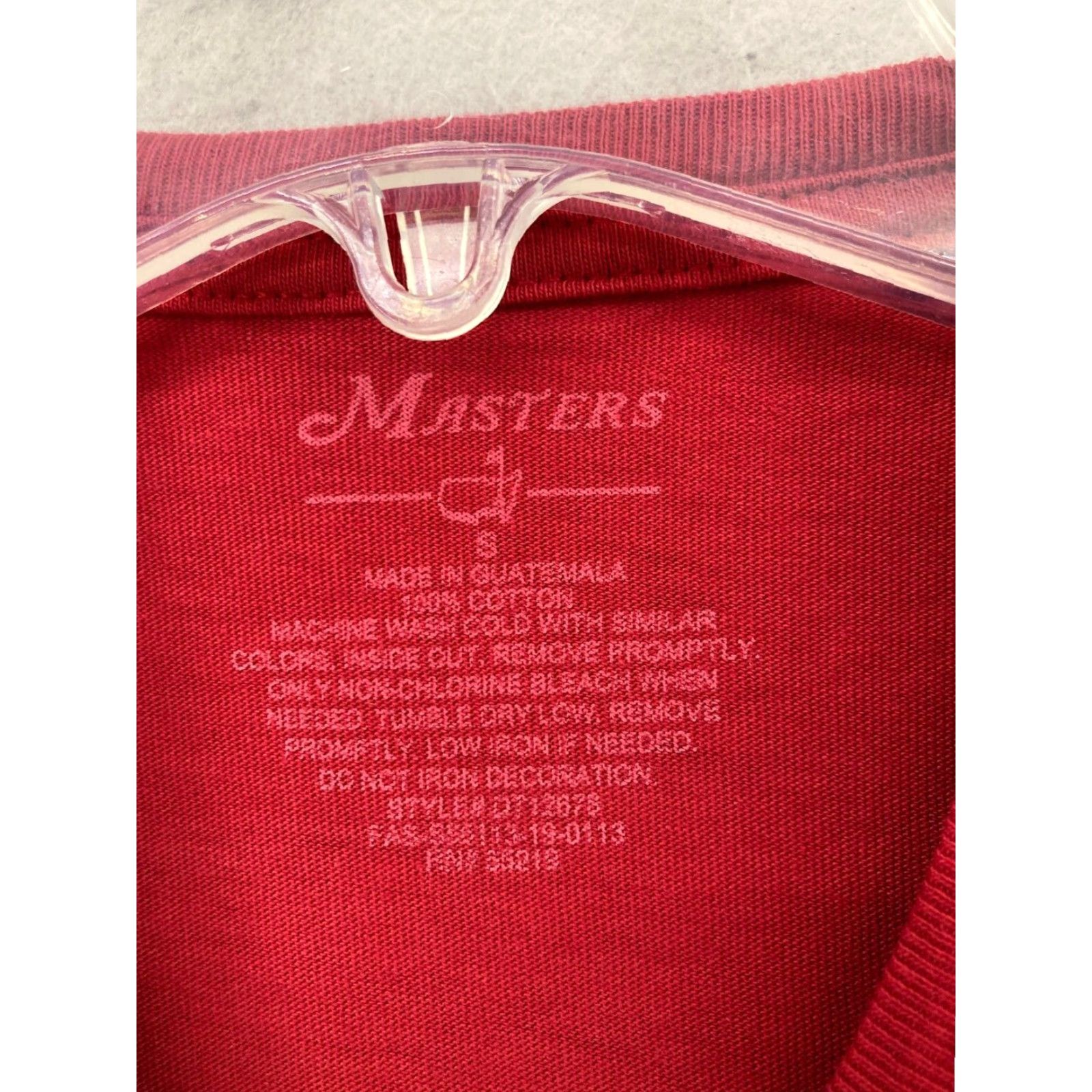 Logo 7 Masters Golf Shirt Small Red Graphic Print Short Sleeve Mens Size US S / EU 44-46 / 1 - 5 Thumbnail
