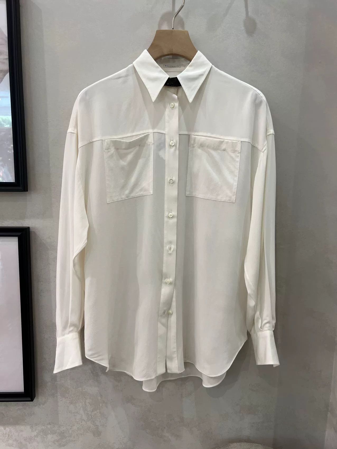 Brunello Cucinelli Brunello Cucinelli Women's Classic Shirt Size S / US 4 / IT 40 - 1 Thumbnail