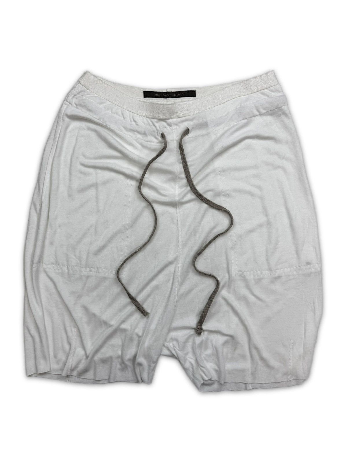 Rick Owens Lillies White Light Weight Shorts