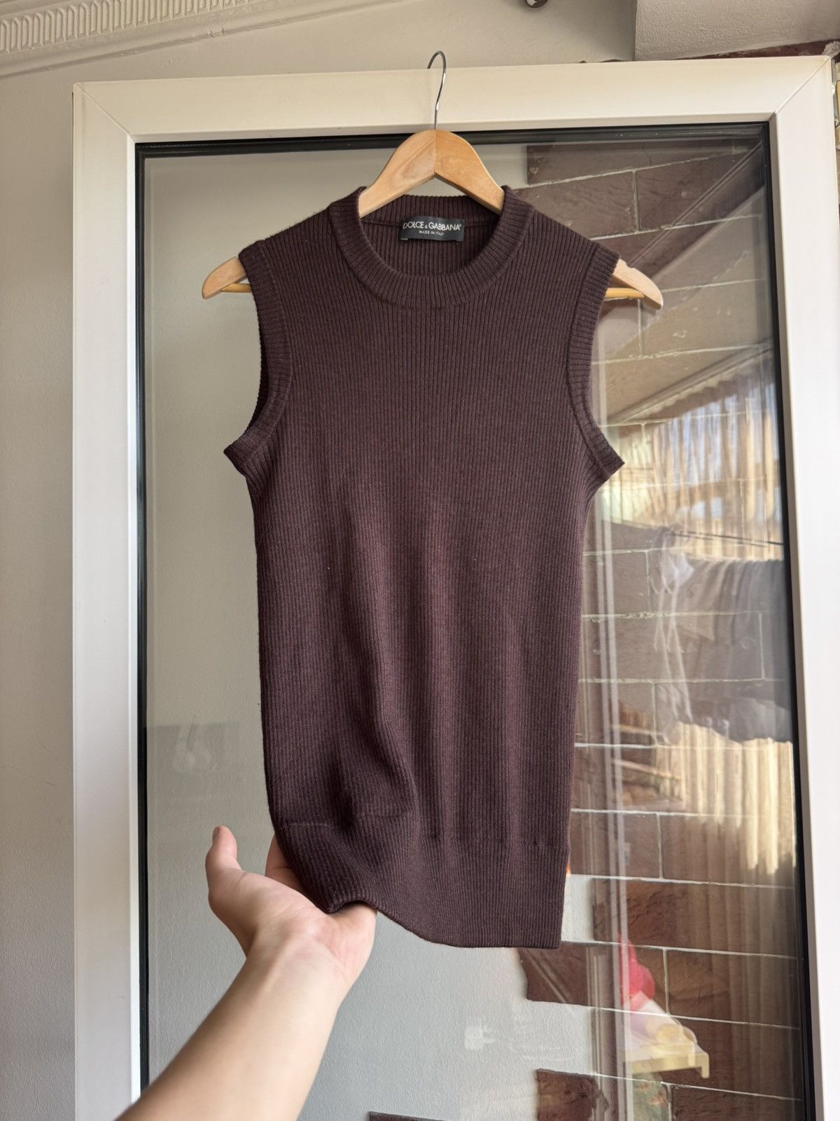 Dolce & Gabbana Dolce Gabbana knit tank top brown Size M / US 6-8 / IT 42-44 - 5 Thumbnail