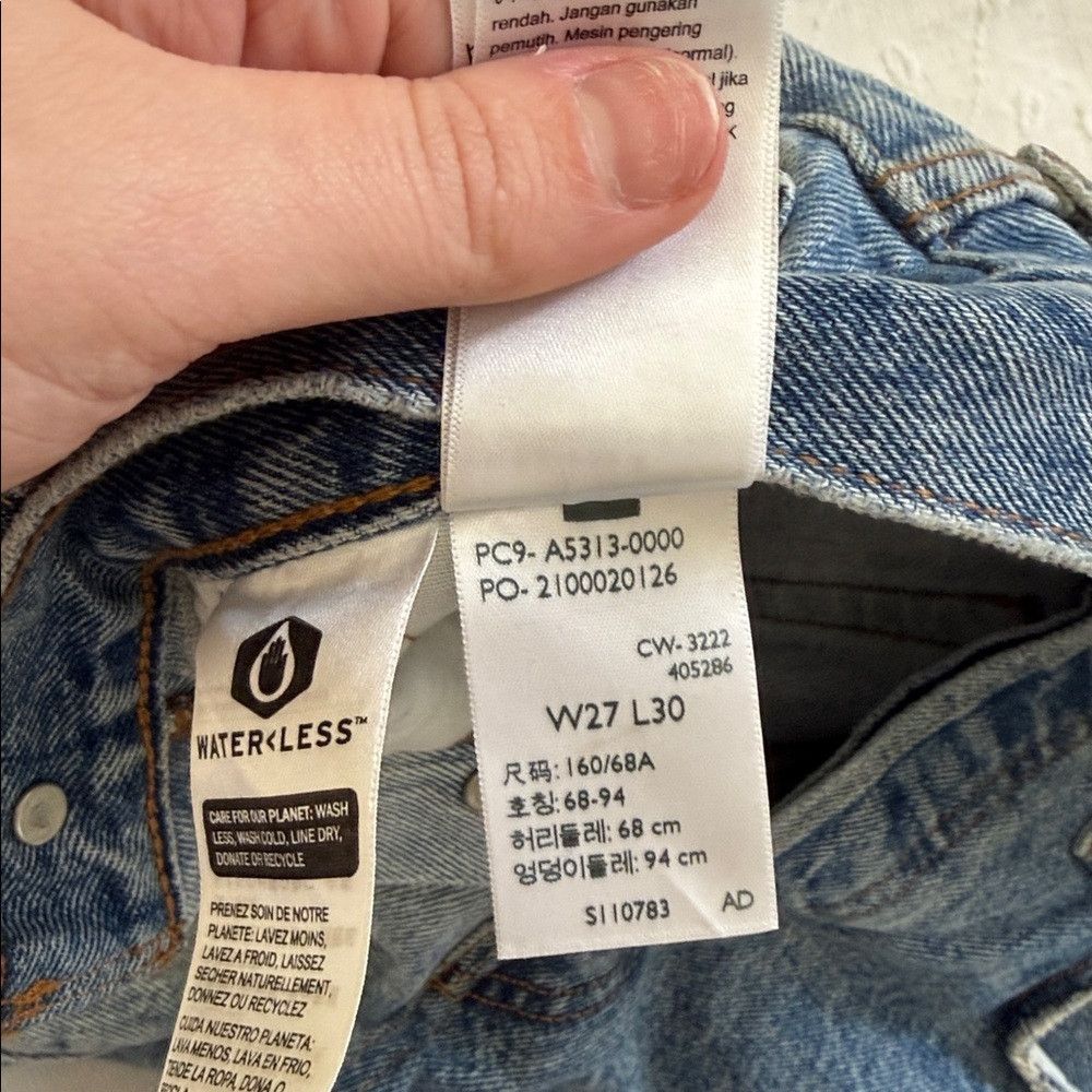 Levi's Levi’s 501 Two Tone Button Fly Straight Leg Jeans Size 27" / US 4 / IT 40 - 4 Thumbnail