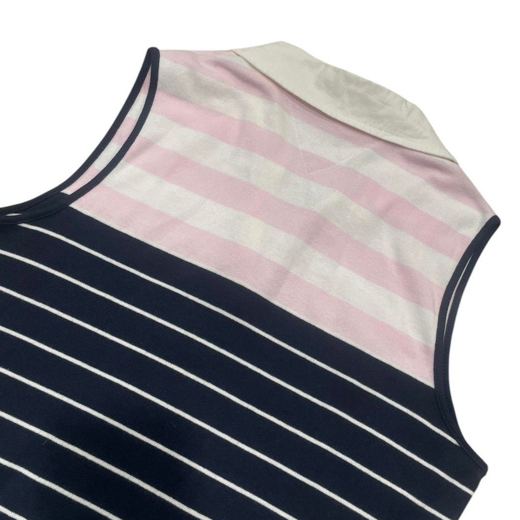 Tommy Hilfiger Tommy Hilfiger Navy Blue & Pink Striped Knit Mini Dress Size S / US 4 / IT 40 - 6 Thumbnail