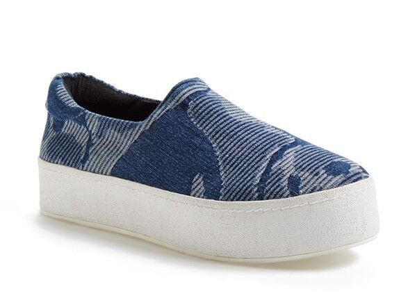 Opening Ceremony Denim Slip-On Platform Sneakers Size US 11 / IT 41 - 2 Thumbnail