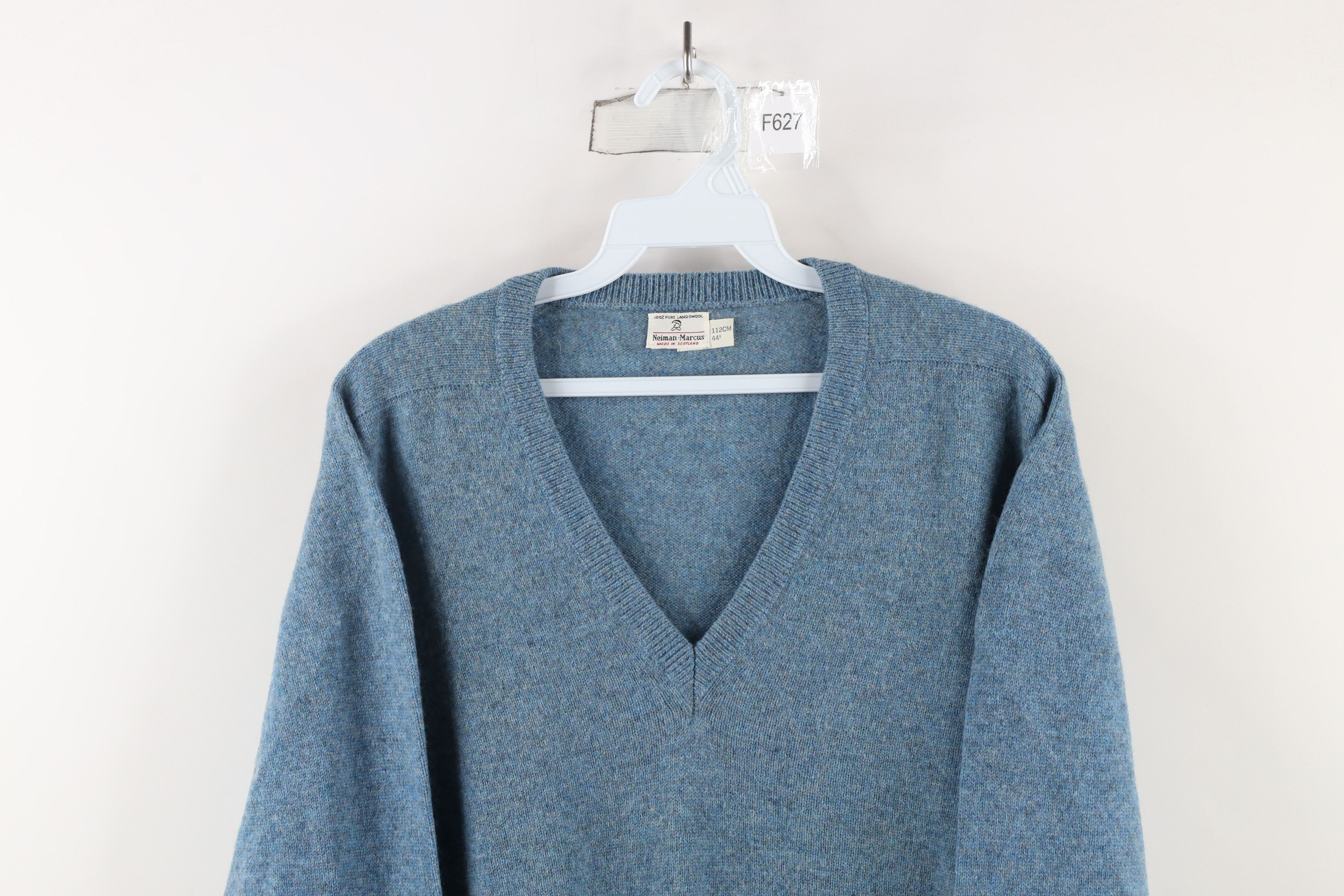 Vintage Vintage 70s Streetwear Blank Lambswool Knit V-Neck Sweater Size US XL / EU 56 / 4 - 2 Thumbnail