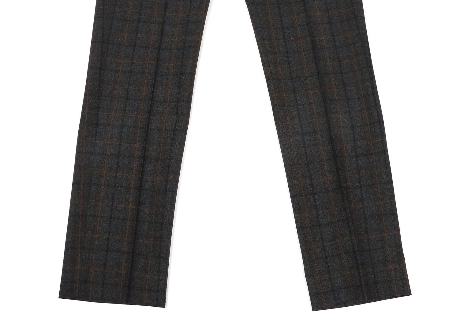 Maison Margiela Wool Overcheck Tapered Pants in Gray-Brown-Blue, Size 44 Size US 28 / EU 44 - 6 Thumbnail
