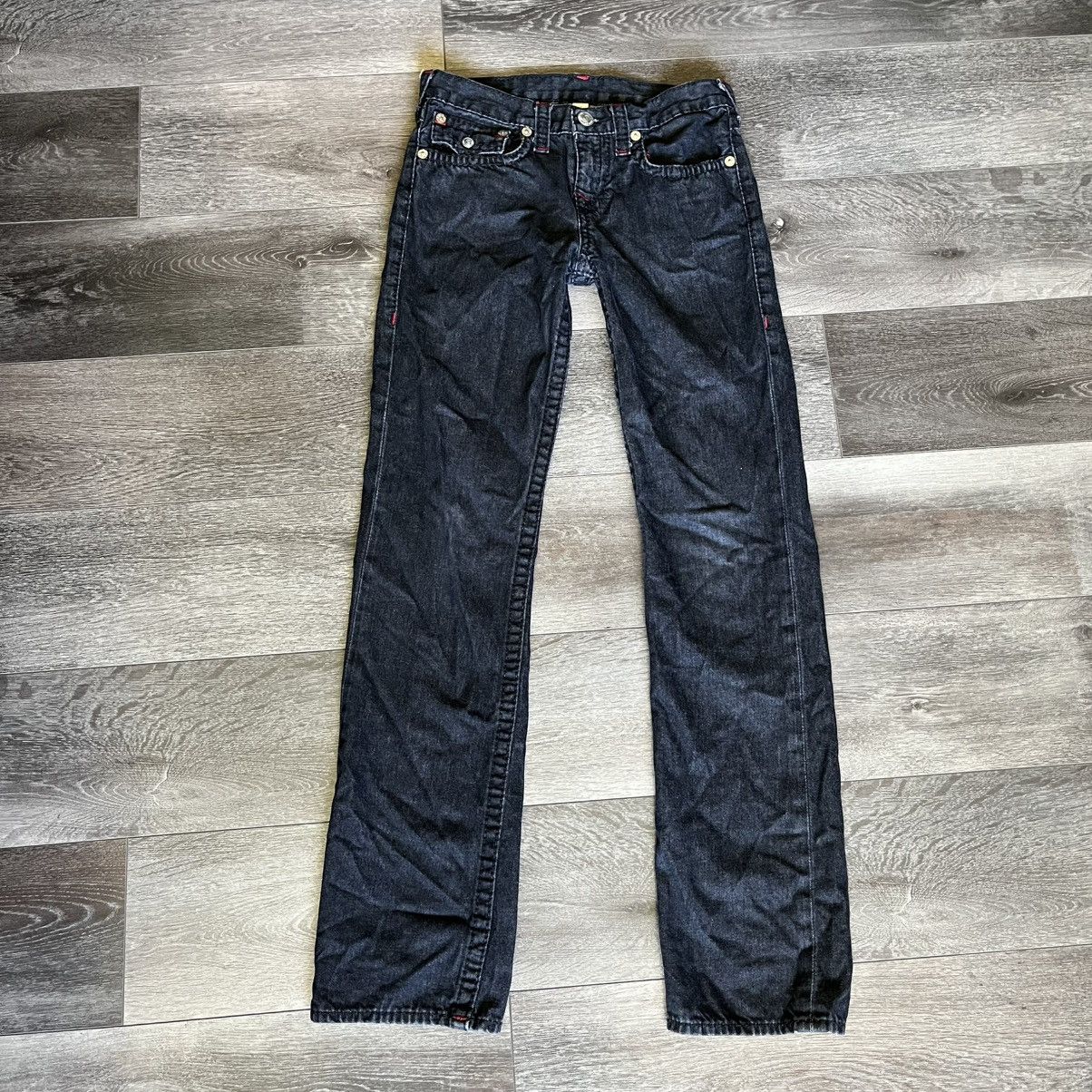 True Religion × Vintage Vintage Y2K 2000s True Religion Straight Flap Denim Jeans 14 Size 28" / US 6 / IT 42 - 2 Thumbnail
