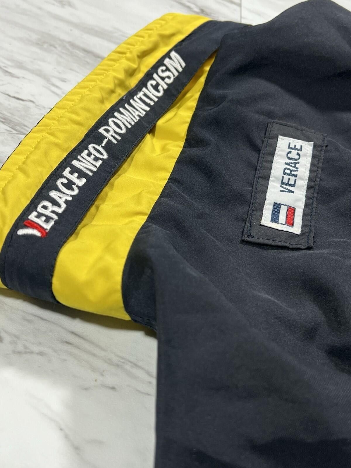 Versace Vintage Verace Style Windbreaker Jacket Black Yellow L #9 Size US L / EU 52-54 / 3 - 7 Thumbnail