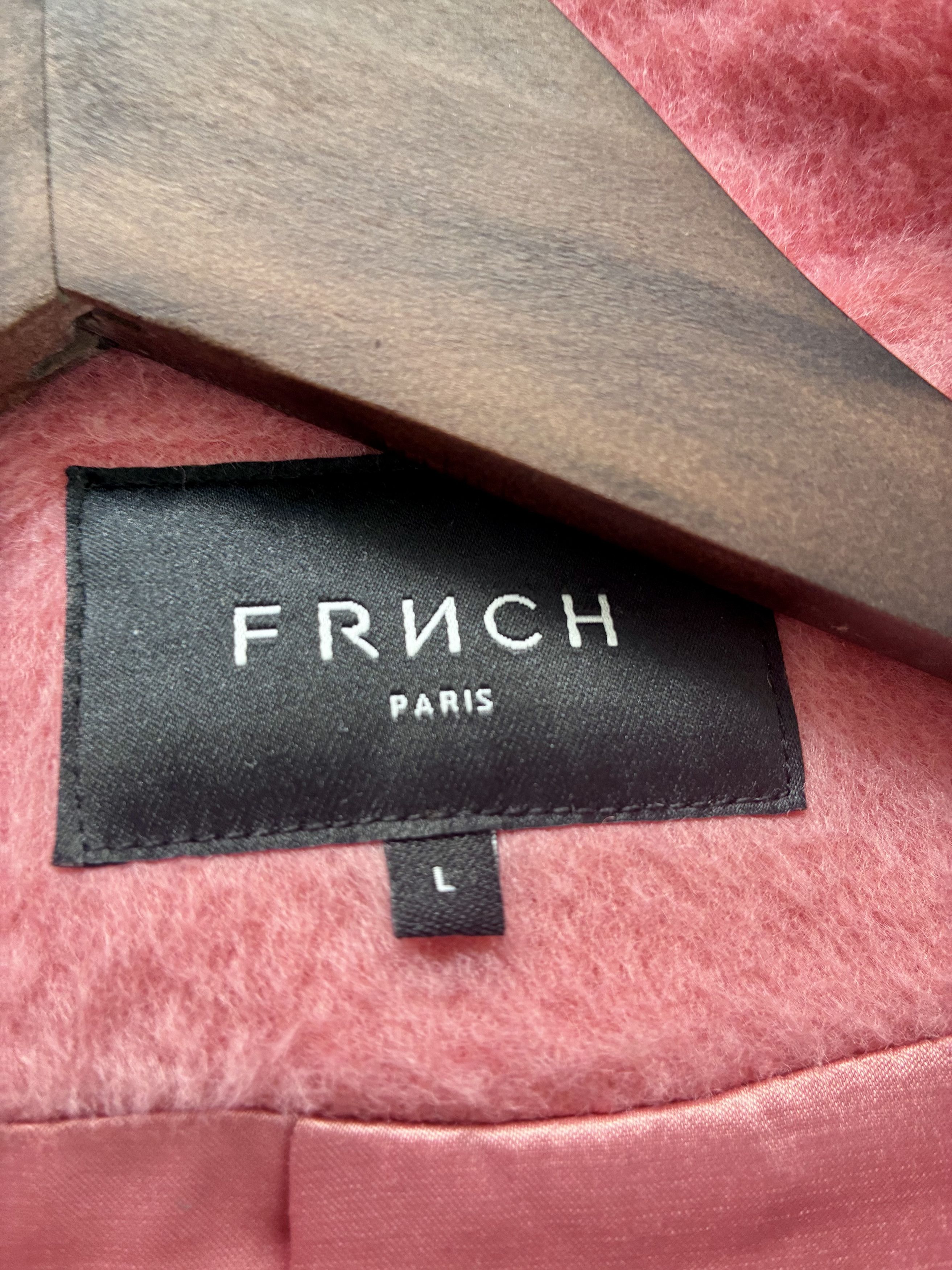 FRNCH FRNCH Paris Pink Wool Blend Long Coat Size L Size L / US 10 / IT 46 - 2 Thumbnail