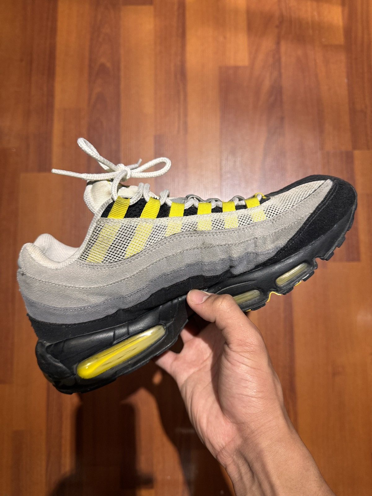 Nike 2014 Nike Air Max 95 Tour Yellow Grey Size US 10.5 / EU 43-44 - 7 Thumbnail