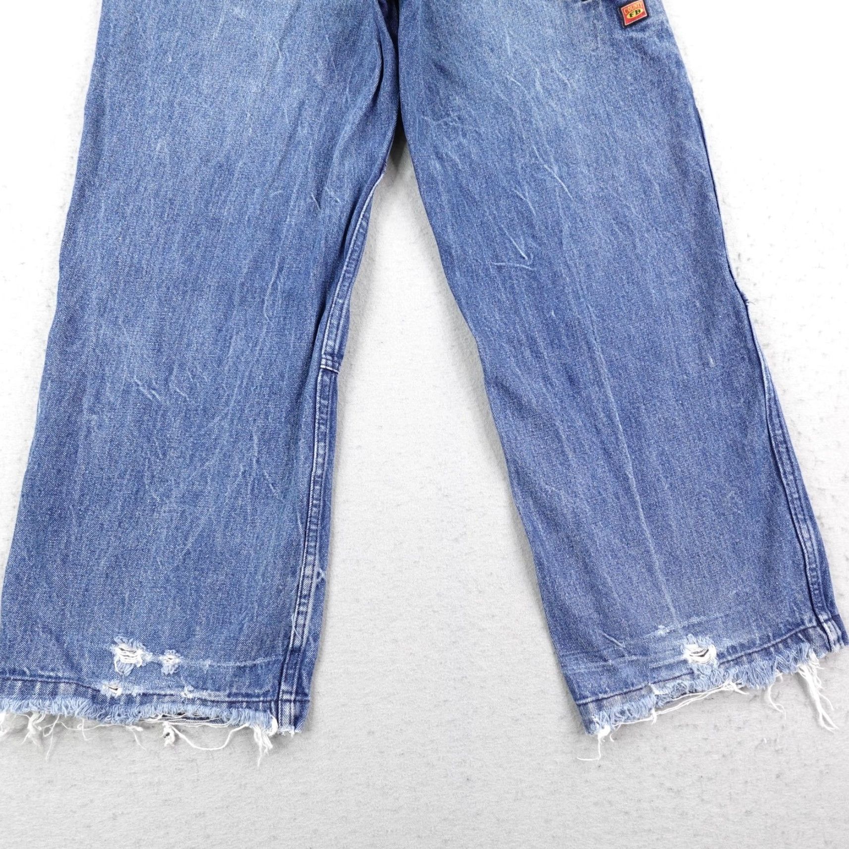 Vintage VINTAGE FB County Jeans Mens 38 Blue Denim Wide-Leg Baggy Carpenter Distressed Jeans Mens 38 Blue Denim Grunge Distressed Pockets Zip Size US 38 / EU 54 - 7 Thumbnail