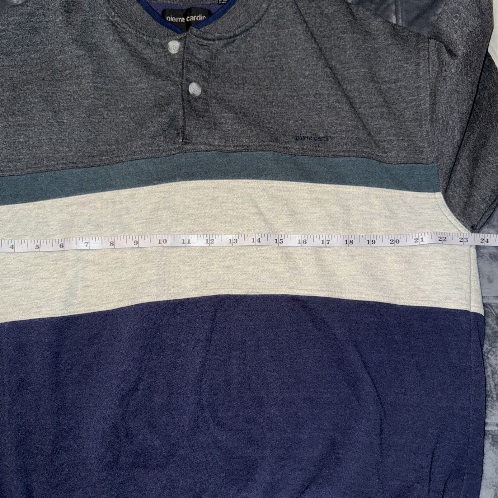 Pierre Cardin Pierre Cardin Y2K Mens L Color Block Crewneck Henley Preppy Size US L / EU 52-54 / 3 - 7 Thumbnail