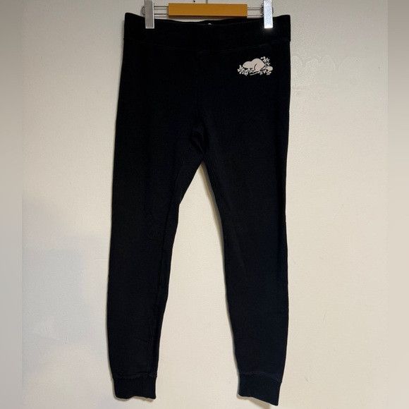 Roots Roots Women’s Black Sweatpants Size S Logo Joggers Size 26" / US 2 / IT 38 - 2 Thumbnail