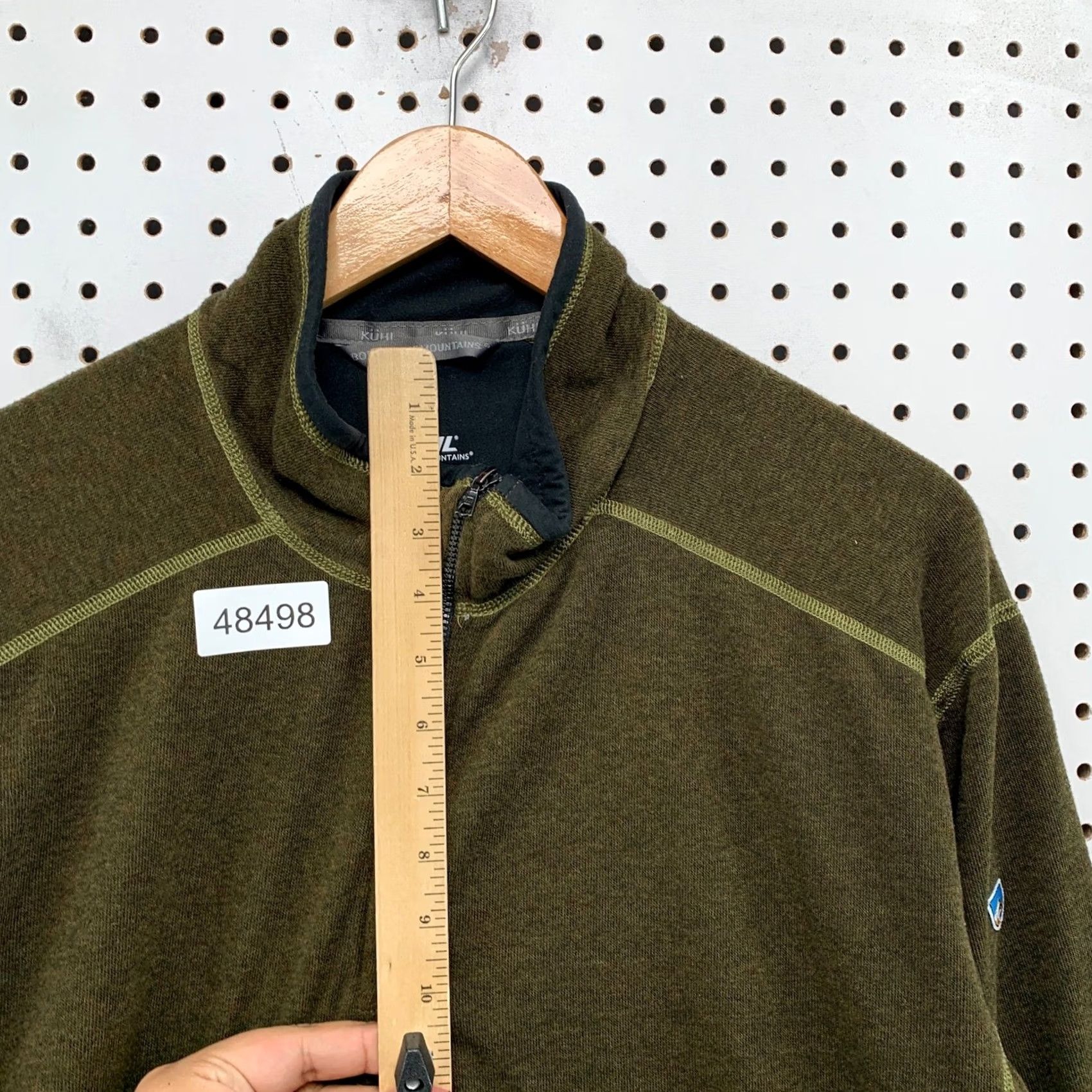 Olive Kuhl Kashmira Pullover Sweater Mens XXL Olive Green 1/4 Zip Performance Fleece Size US XXL / EU 58 / 5 - 7 Thumbnail