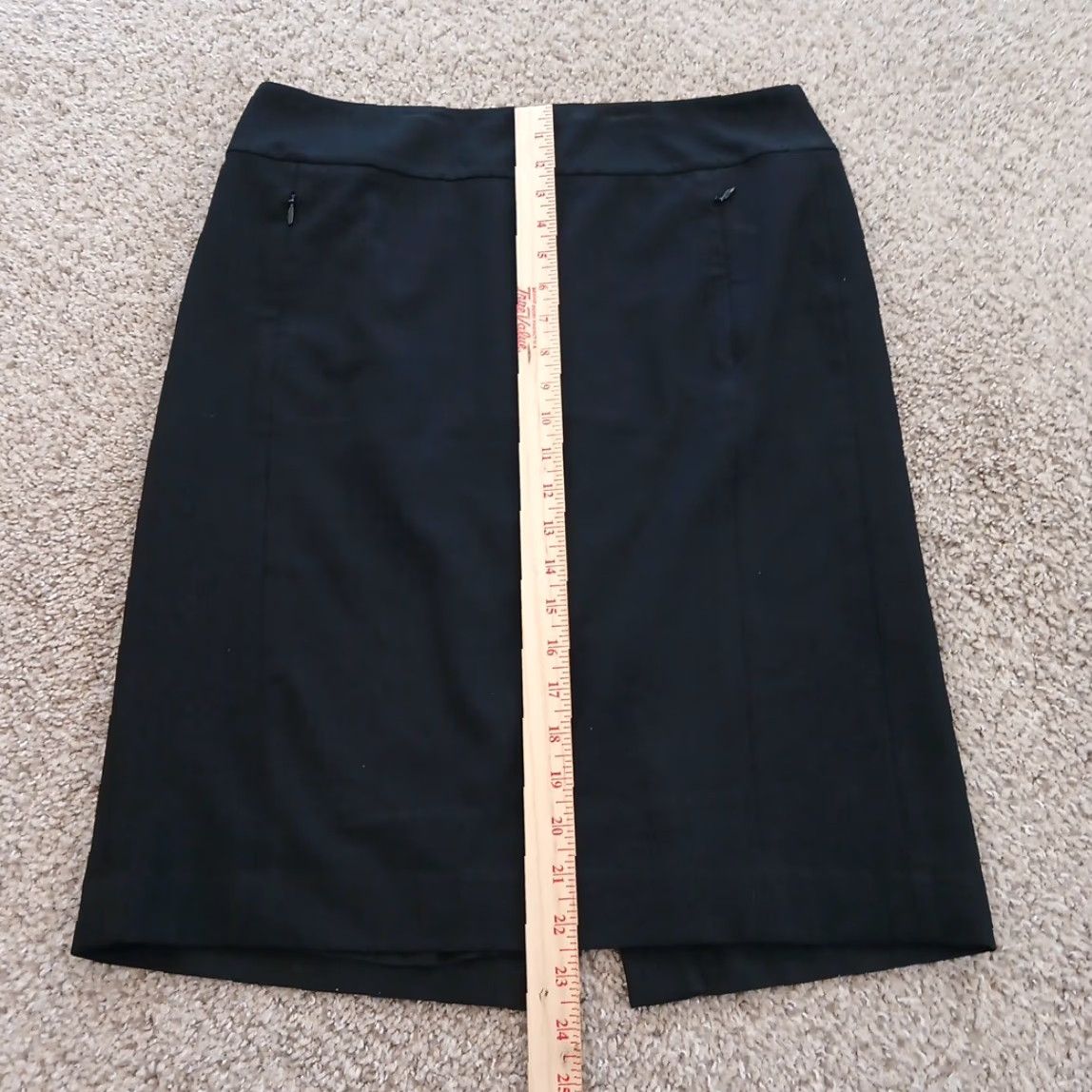 Talbots Talbots Skirt Women Regular Size 6 Black Knee Length Pencil Zipper Pockets Straight Slit Lined Vintage No Size 28" / US 6 / IT 42 - 4 Thumbnail