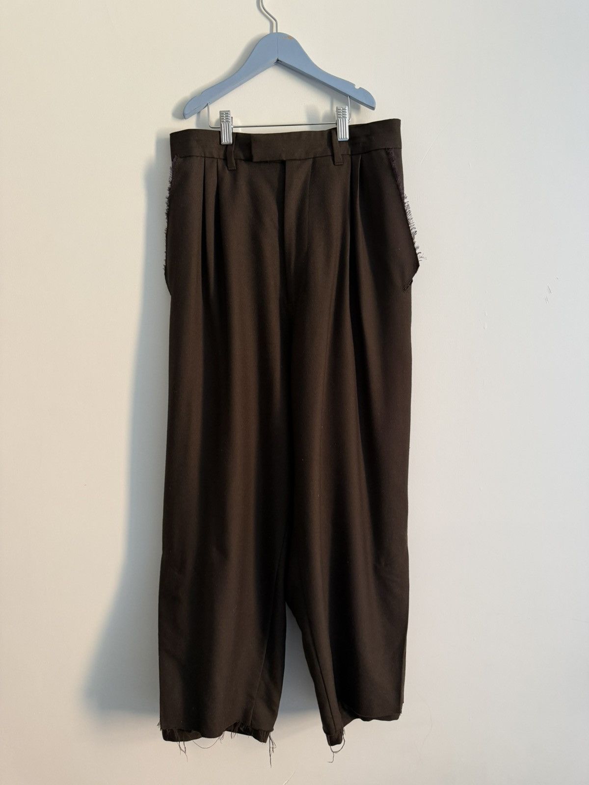 Bed j.w. Ford Dark brown wool trouser Size US 29 - 5 Thumbnail