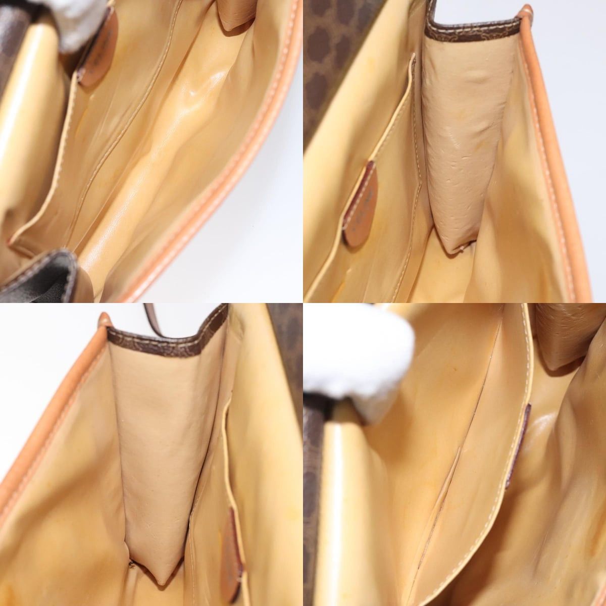 Celine CELINE Macadam Canvas Shoulder Bag Pvc Leather Brown Gold Size ONE SIZE - 12 Thumbnail