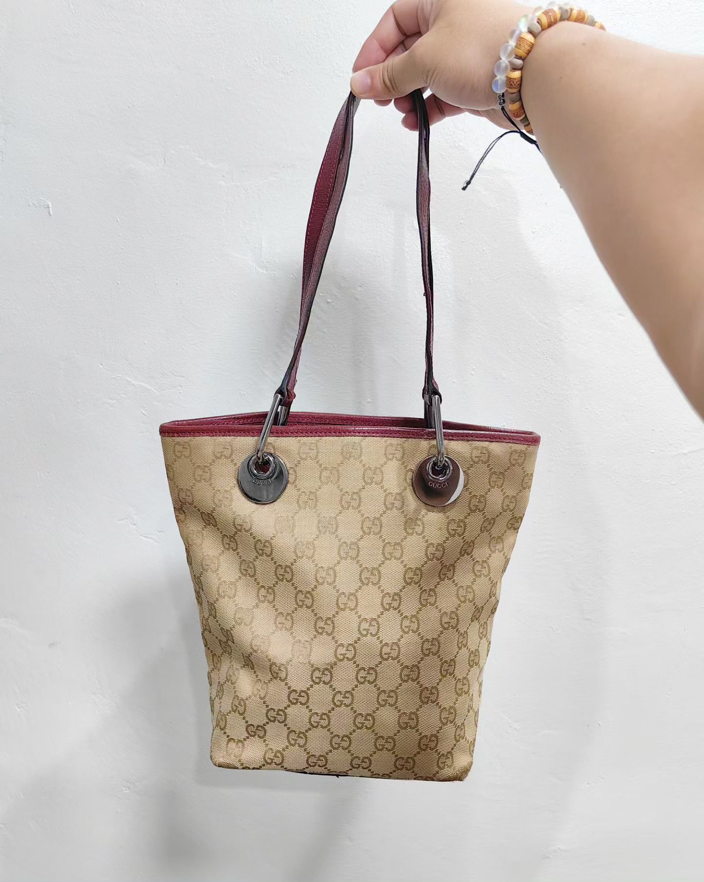 Gucci Gucci GG Canvas and leather eclipse Tote bag Size ONE SIZE - 1 Thumbnail