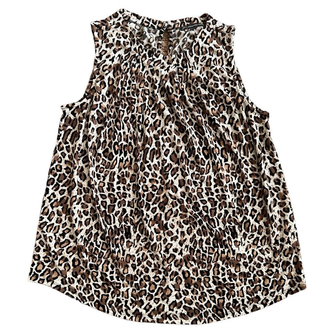 Adrianna Papell Adrianna Papell Brown Animal Print Sleeveless Top, M Size M / US 6-8 / IT 42-44 - 1 Thumbnail