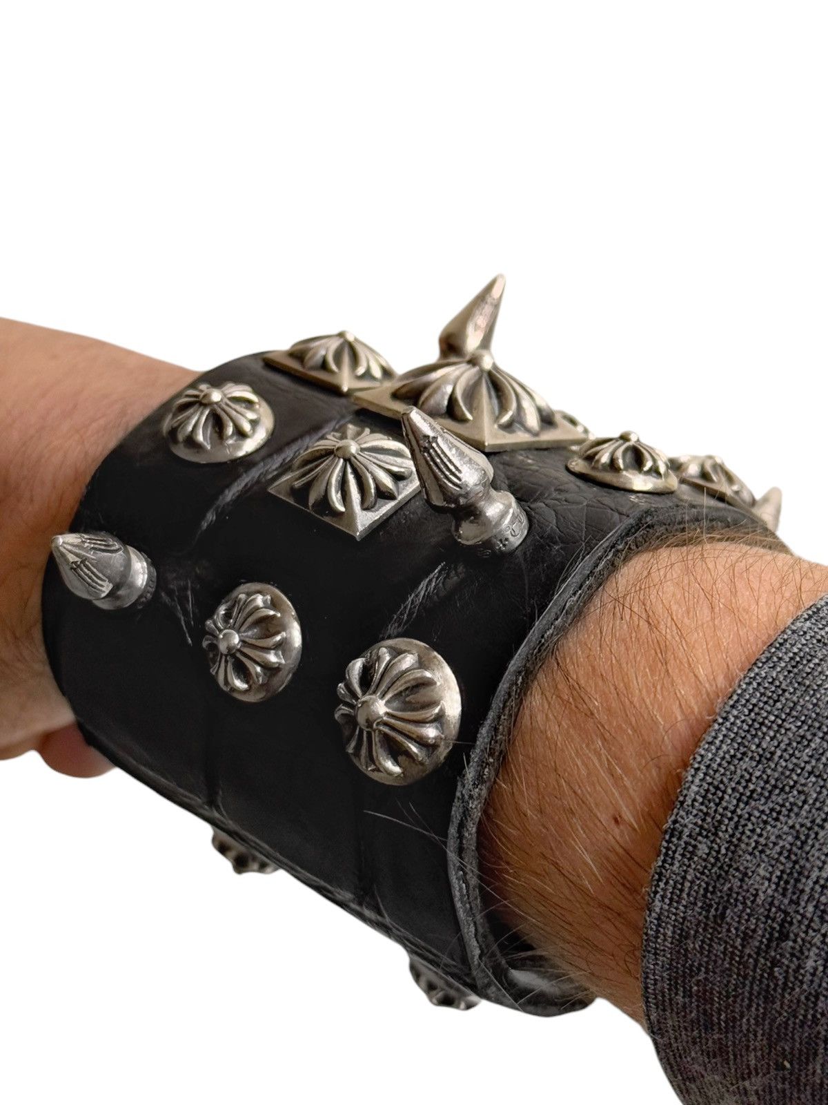Chrome Hearts RARE Alligator Punk Stud Spike Bracelet Size ONE SIZE - 4 Thumbnail