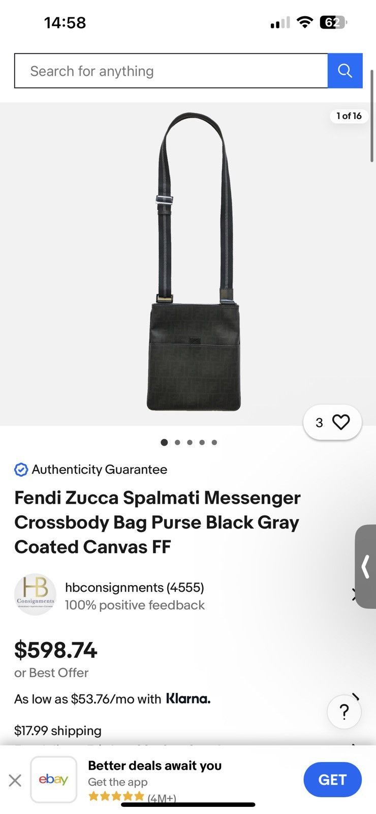 Fendi fendi messenger bag Size ONE SIZE - 7 Thumbnail