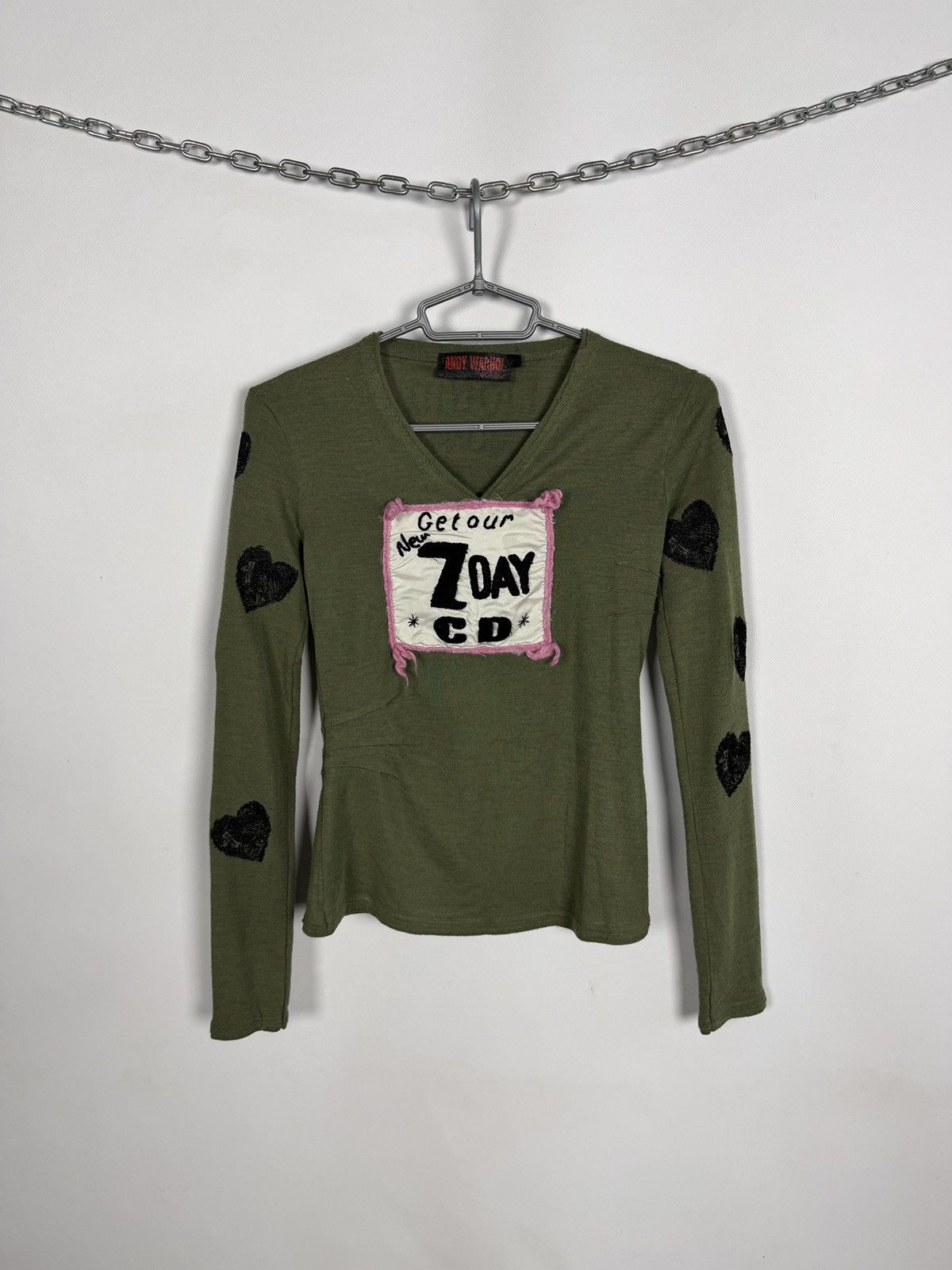 Andy Warhol Andy Warhol Get our New 7 DAY CD Long Sleeve Y2K Top S-M Size S / US 4 / IT 40 - 1 Thumbnail