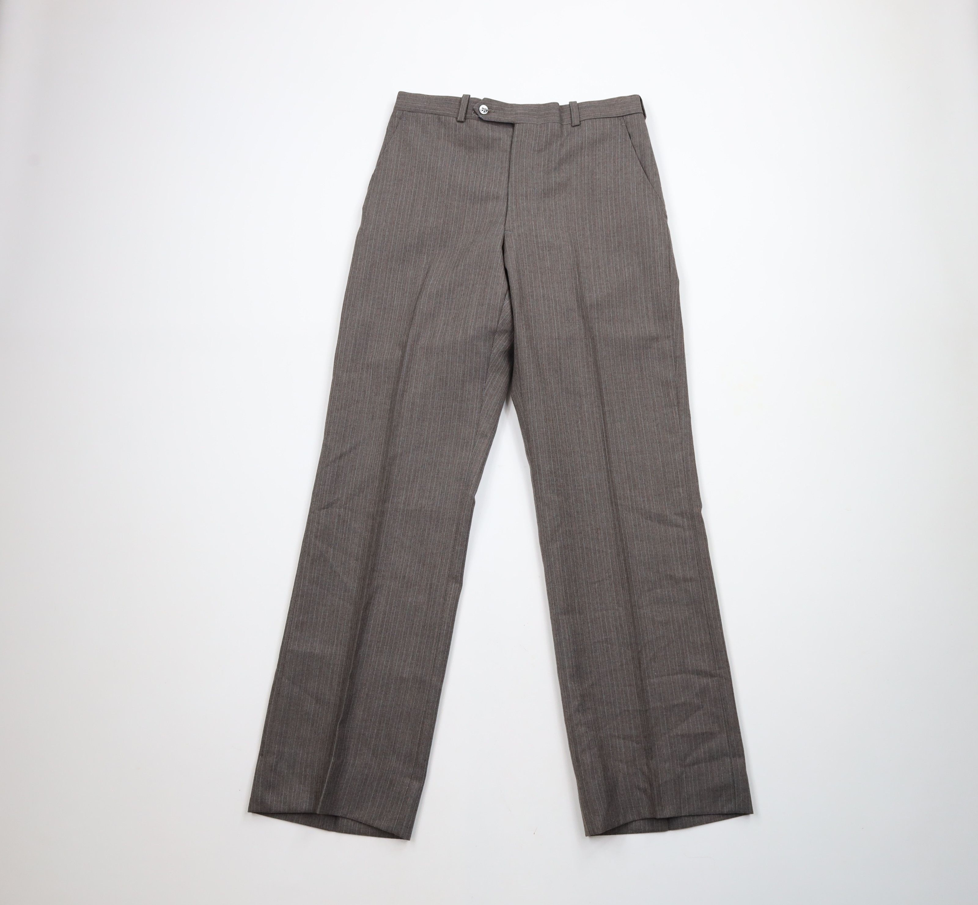Vintage Vintage 70s Streetwear Pinstriped Wide Leg Flared Pants Size 28" / US 6 / IT 42 - 1 Thumbnail