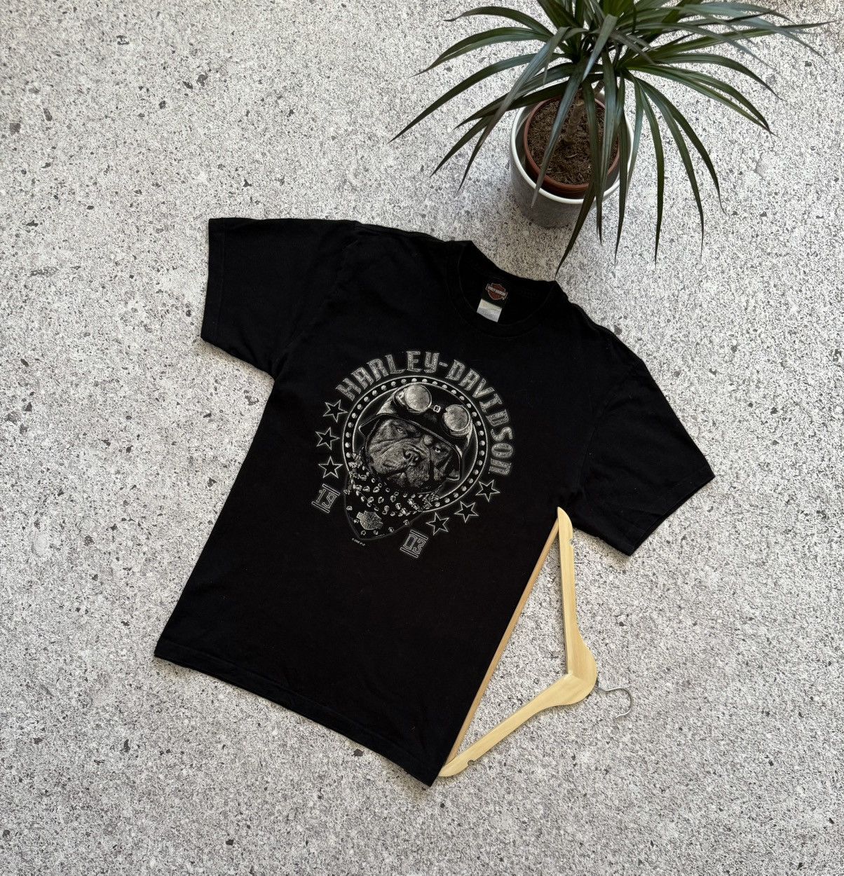 Band Tees × Harley Davidson × Vintage Vintage 2018 Harley Davidson AARGAU Bikers Dog T-Shirt Size US L / EU 52-54 / 3 - 1 Thumbnail