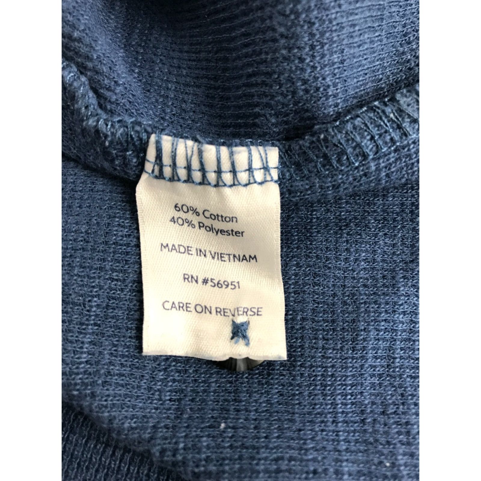 Vintage Northcrest Shirt Men's XL Blue Round Henley Long Sleeve Close Knit T-Shirt Size US XL / EU 56 / 4 - 6 Thumbnail