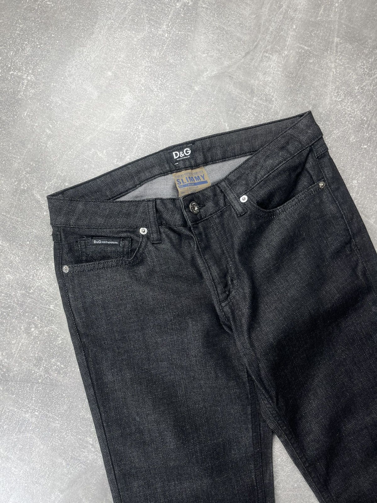 Dolce & Gabbana Vintage D&G Dolce & Gabbana Slimmy Jeans Y2K Black Denim Size 27" / US 4 / IT 40 - 8 Thumbnail