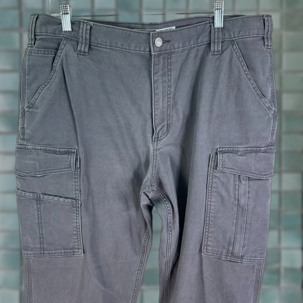 Carhartt Carhartt Relaxed Fit Cargo Work Pants Mens 38x32 Gray Jeans Cargo 5-Pocket Logo USA 90s Vintage No Size US 38 / EU 54 - 1 Thumbnail