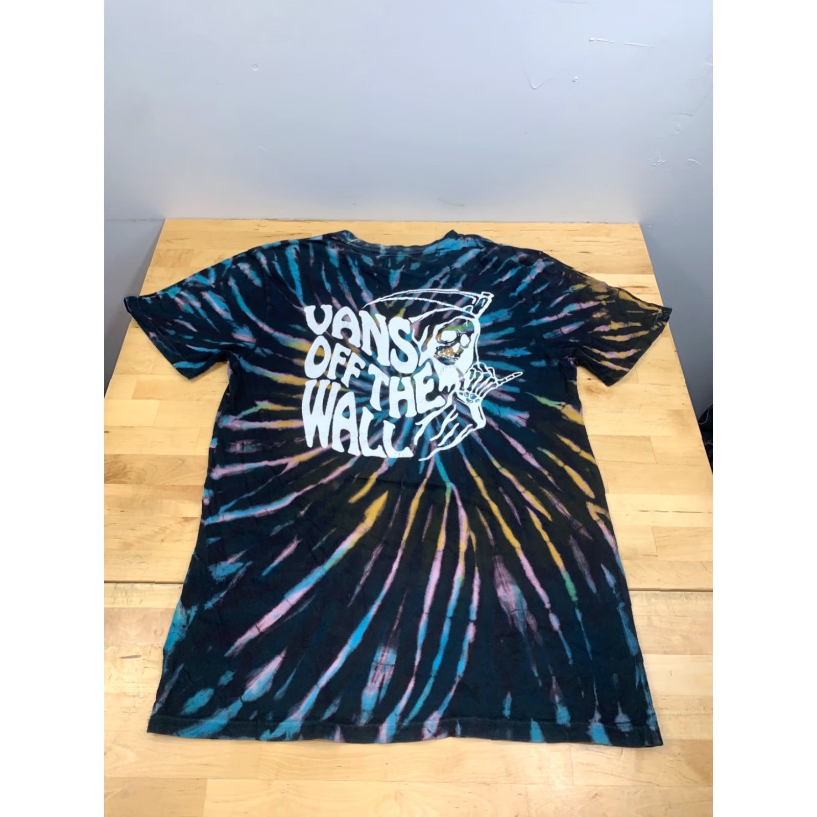 Vans Vans Off the Wall Shirt Mens M Black Acid Wash Grunge 11974 Size US M / EU 48-50 / 2 - 7 Thumbnail