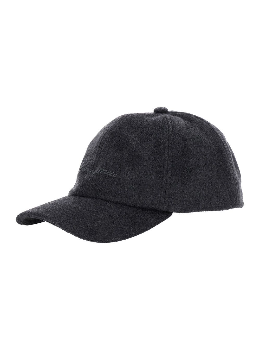 Jacquemus 'La Casquette Cachemiro' Grey Baseball Cap with Logo Lettering Embroidery on the Front in Wool Woman Size ONE SIZE - 1 Thumbnail