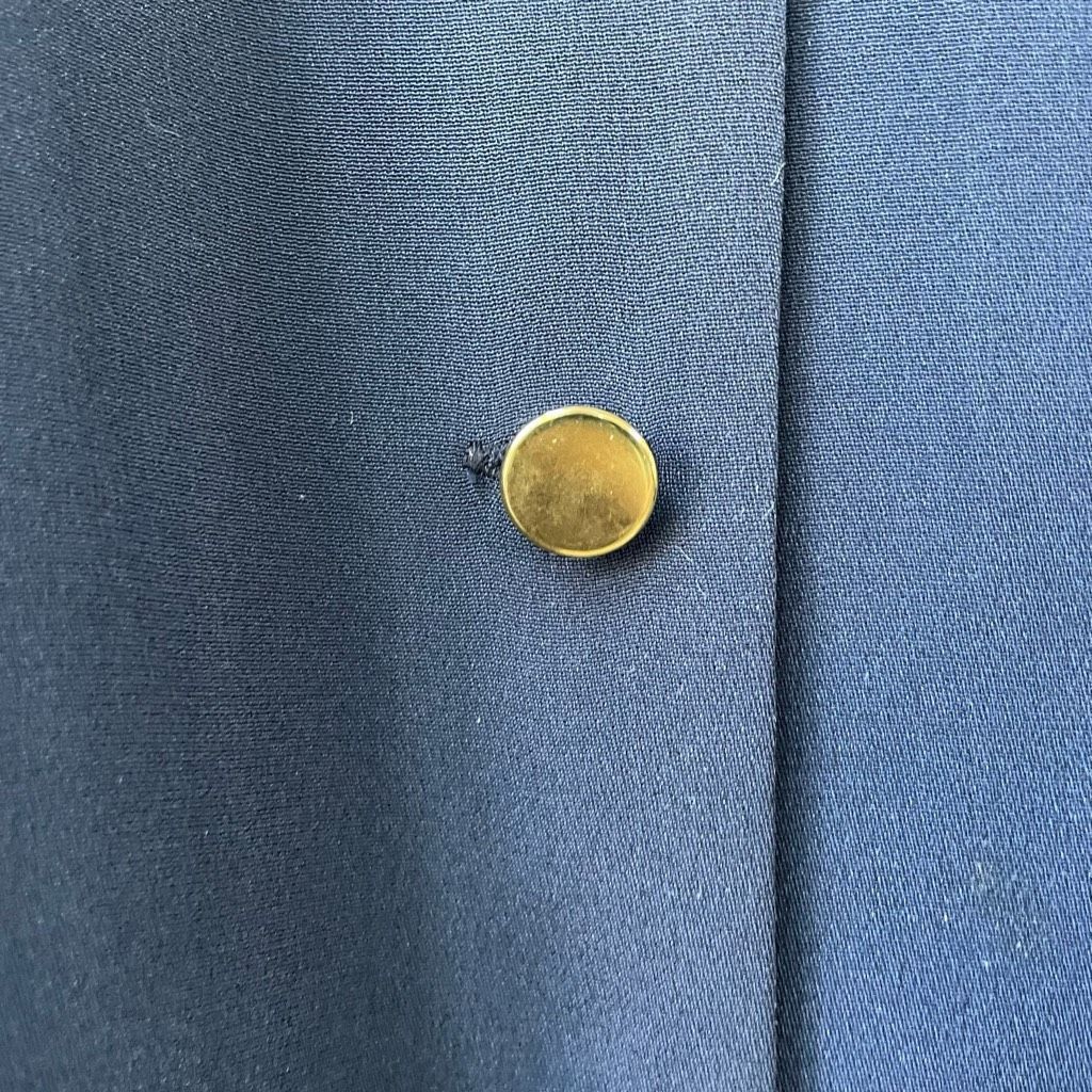 Other Patrick Christopher Dark Blue 100% Silk Band Collar Gold But Size XXL / US 16-18 / IT 52-54 - 5 Thumbnail