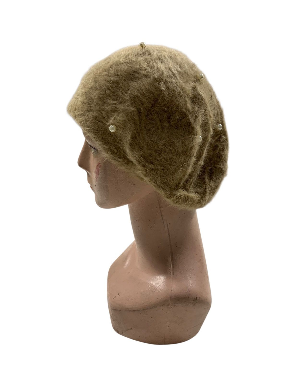 Japanese Brand Fuzzy mohair beanie hats rare Size ONE SIZE - 2 Thumbnail