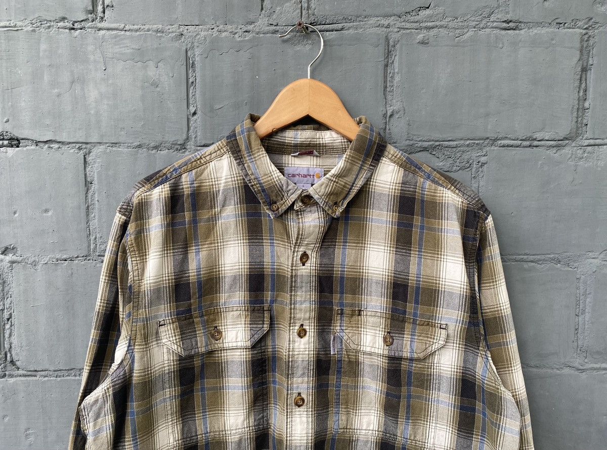 Carhartt Carhartt Country Plaid Multicolor Khaki Shirt Double Pockets Size US L / EU 52-54 / 3 - 3 Thumbnail