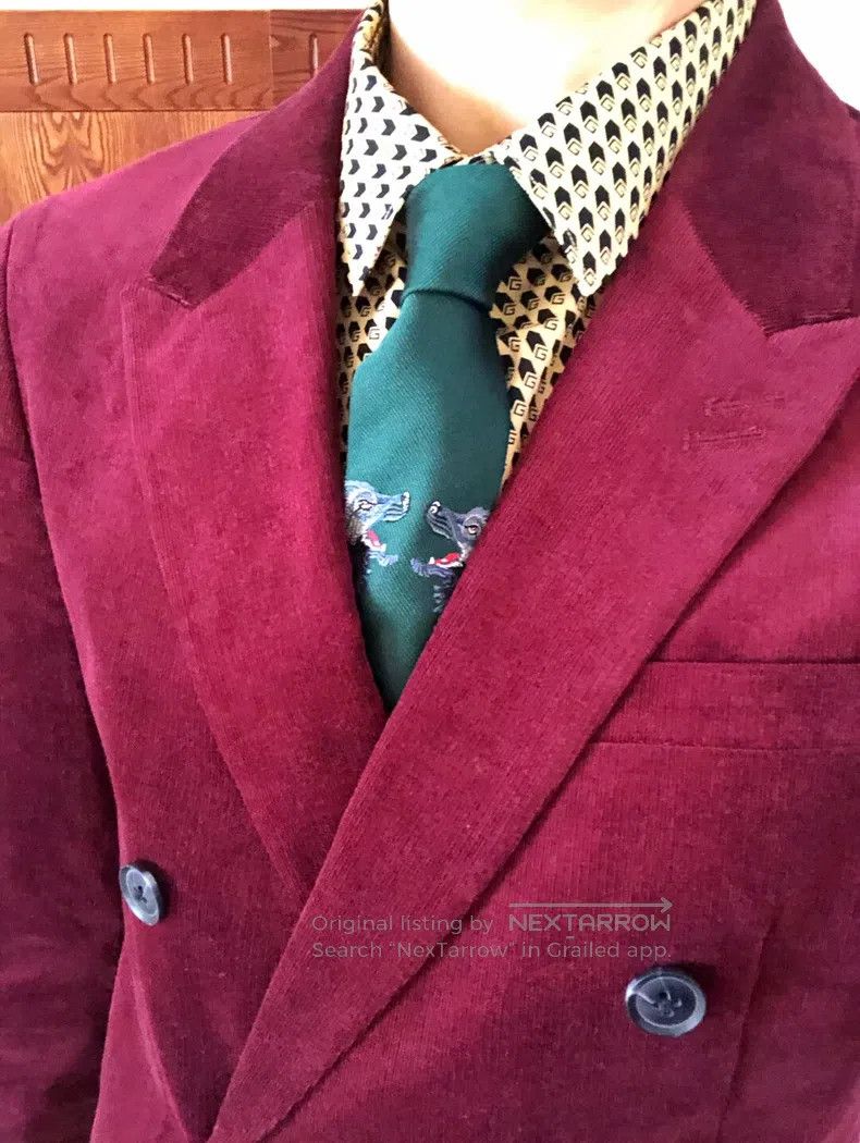 Gucci Gucci Wolf Head Green Silk Tie Size ONE SIZE - 6 Thumbnail