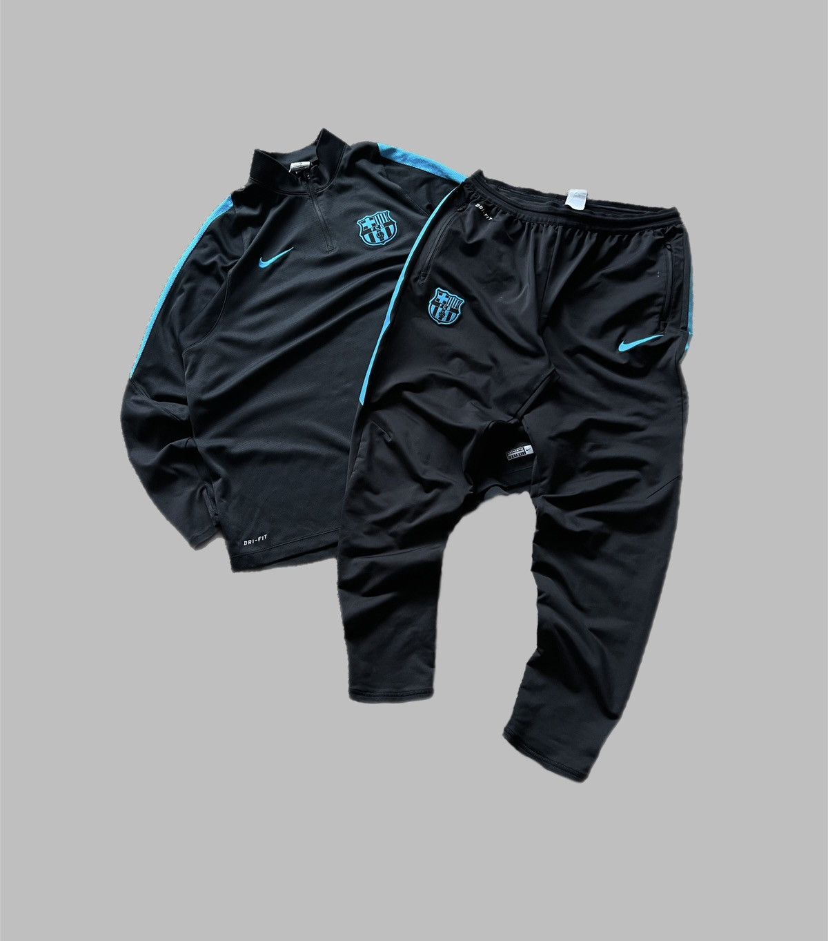 Nike × Vintage NIKE VINTAGE FC BARCELONA TRACK SUIT DRILL SWOOSH Size US L / EU 52-54 / 3 - 1 Thumbnail
