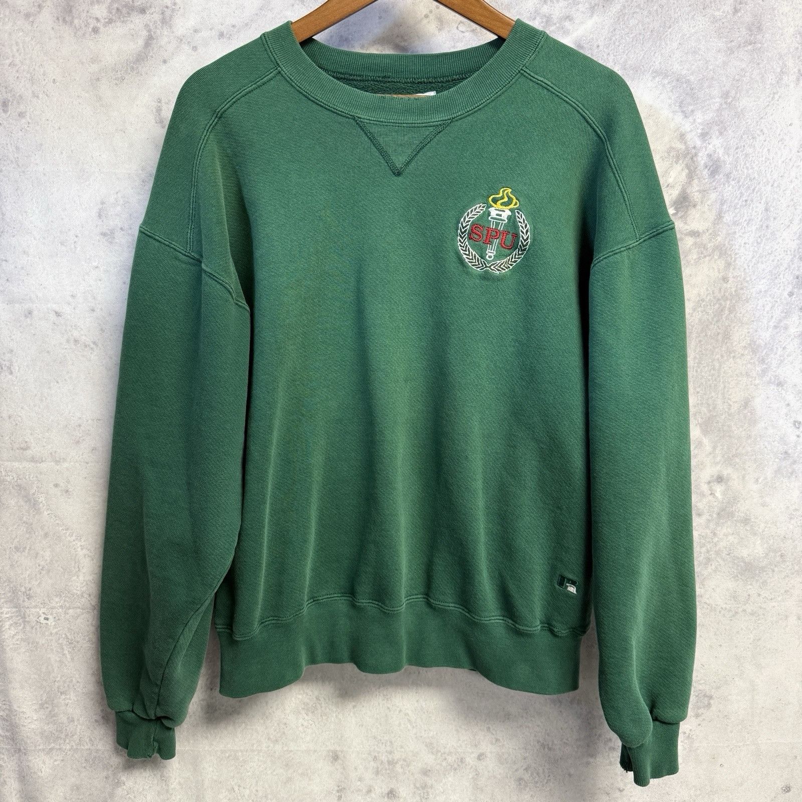 Russell Athletic × Vintage Vintage Russell Athletic SPU Sweatshirt Men’s XL Green Crew Size US XL / EU 56 / 4 - 2 Thumbnail