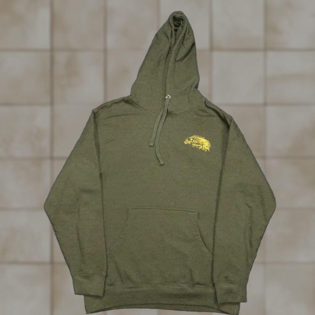 Vintage Zero Foxtrot Hoodie Men Medium Green Performance Pullover All Seasons Hooded Pockets Size US M / EU 48-50 / 2 - 1 Thumbnail