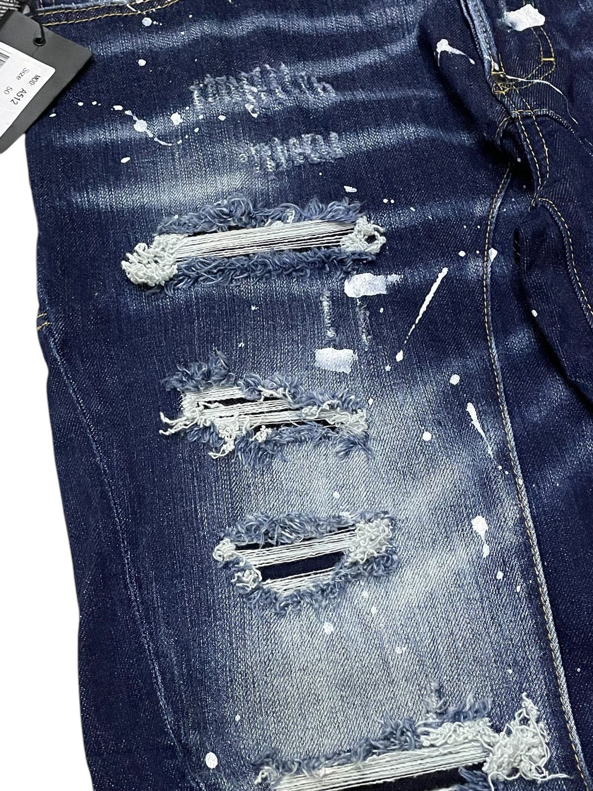 Dsquared2 BNWT Dsquared2 $800 Biker Distressed Paint Splatter Jeans Size US 34 / EU 50 - 9 Thumbnail
