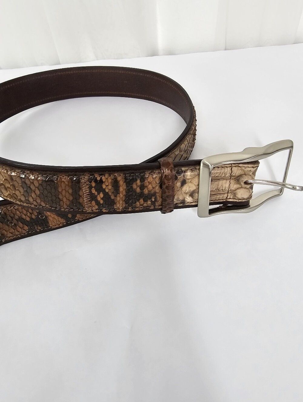 Other Vintage Claudio Orciani Python Snakeskin Leather Belt Size ONE SIZE - 2 Thumbnail