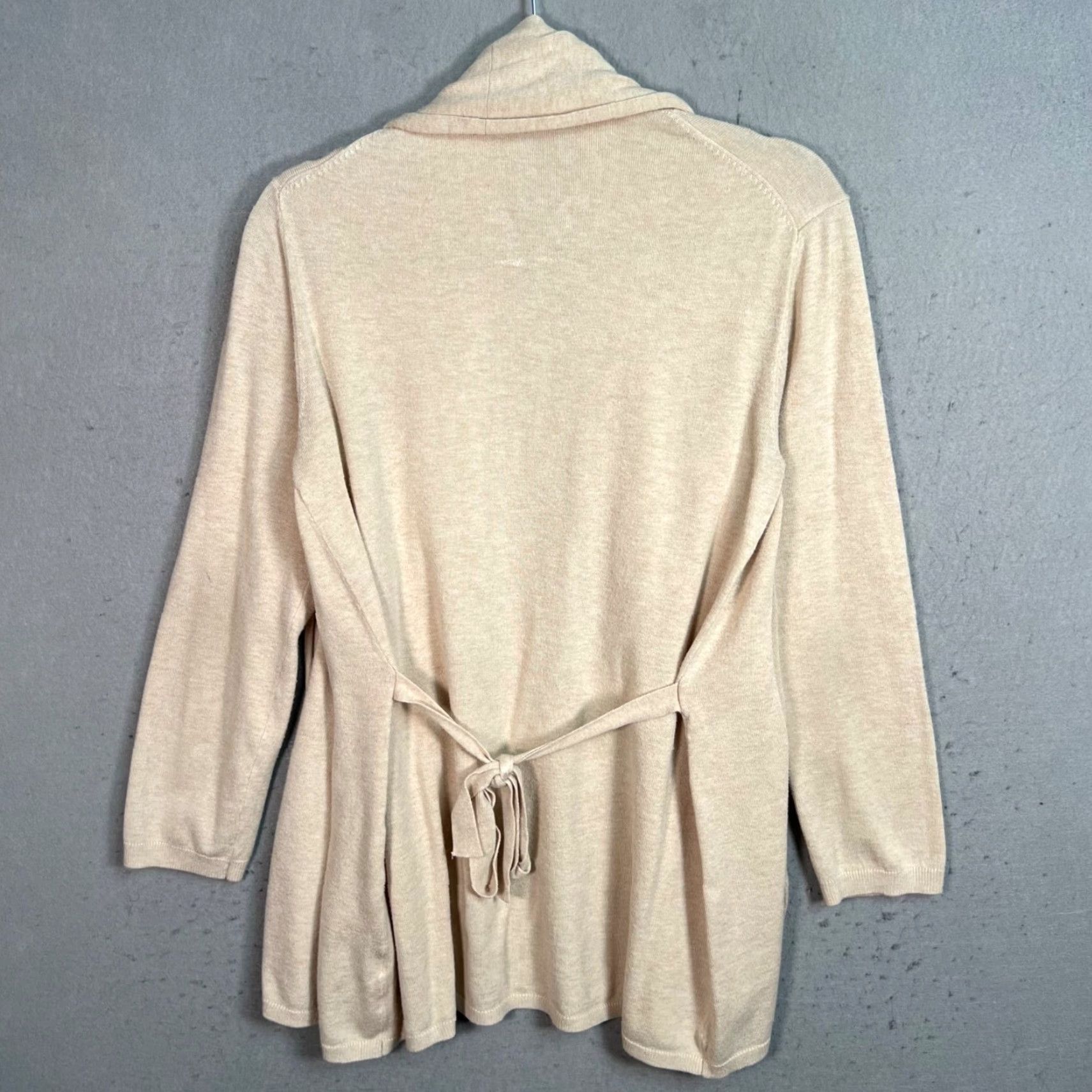 Zara Zara Cardigan Womens Knit Beige Open Front Tie Waist Size M Sweater Style Open Casual Season Spring Winter Fall B Size M / US 6-8 / IT 42-44 - 2 Thumbnail