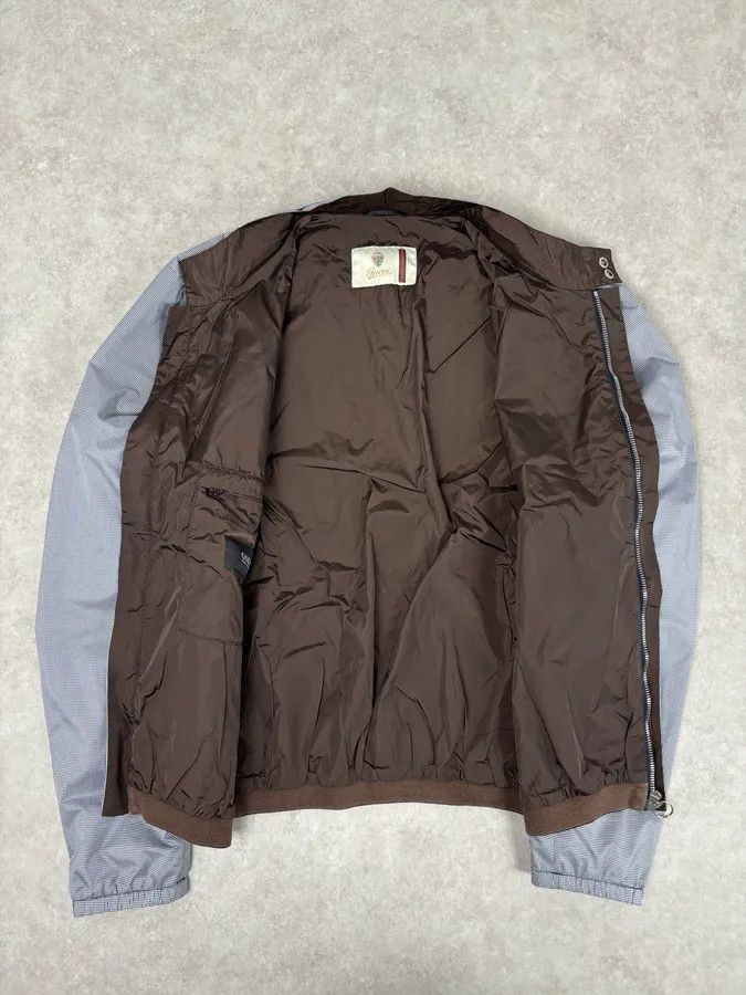 Gucci AW2009 Gucci Blue Nylon Checkered Striped Ribbing Bomber Jacket Size US M / EU 48-50 / 2 - 7 Thumbnail