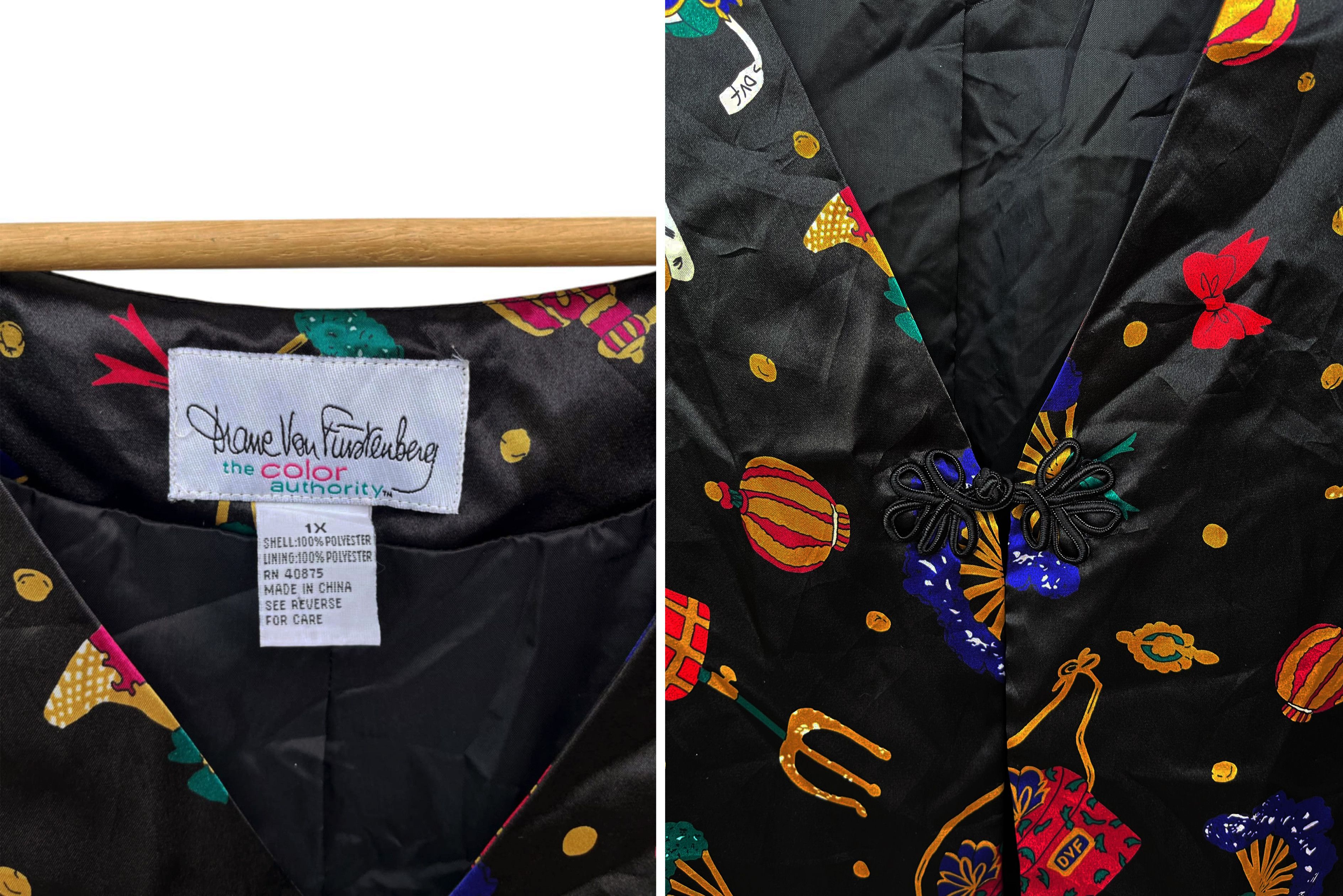 Diane von Furstenberg 80s DVF Diane Von Furstenberg Vest Silky Shirt, Size 1X Size XXL / US 16-18 / IT 52-54 - 9 Thumbnail