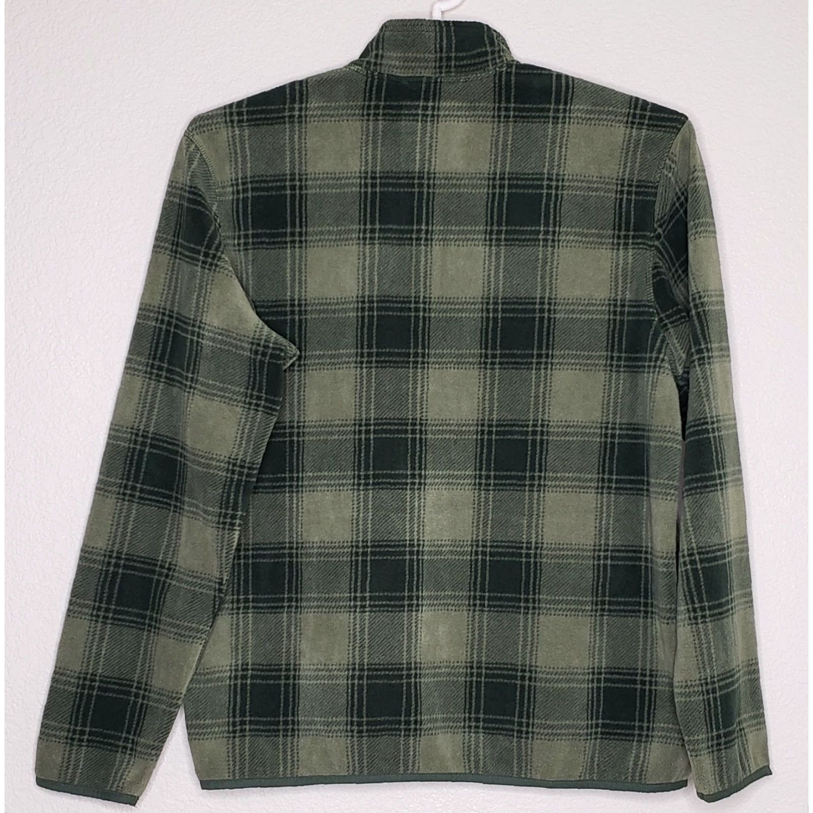 Vintage Duluth Trading Co. Men's Jacket Medium Green Plaid Relaxed Fit 1/4 Zip Fleece Pullover with Pockets Size US M / EU 48-50 / 2 - 2 Thumbnail