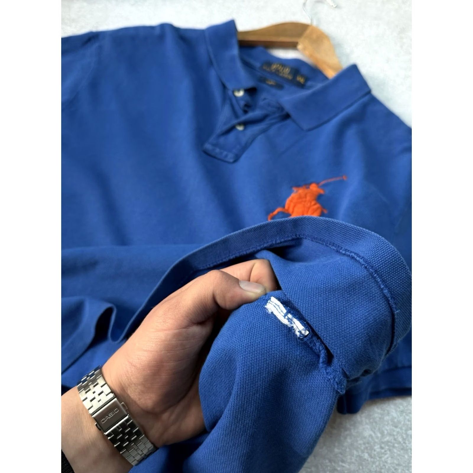 Polo Ralph Lauren VINTAGE Polo Ralph Lauren Polo Shirt Blue XXL Men 90s Chief Keef Style Polo Ralph Lauren Big Pony Polo Shirt Size US XXL / EU 58 / 5 - 5 Thumbnail