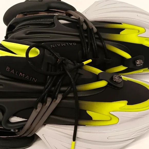 Balmain Balmain Men's Unicorn Blk/Neon Low Chunky Sneakers - EU46 Size US 13 / EU 46 - 7 Thumbnail