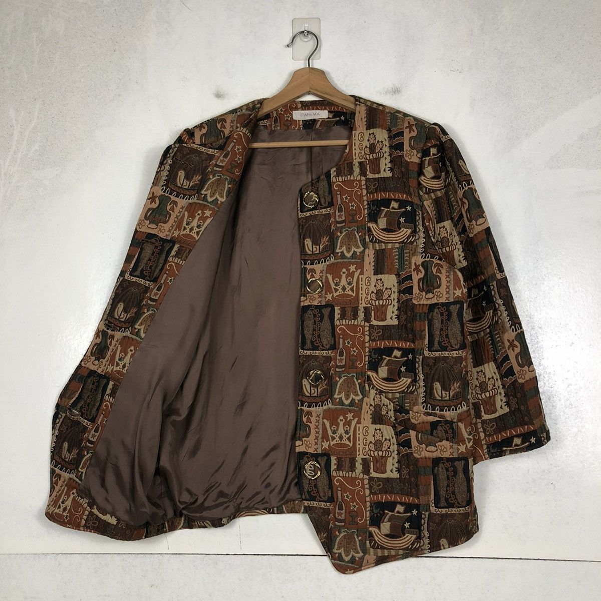 Japanese Brand 📌VINTAGE BIKER JACKET BUTTON PATCHWORK IPANEMA ISSEY MIYAKE Size M / US 6-8 / IT 42-44 - 12 Thumbnail