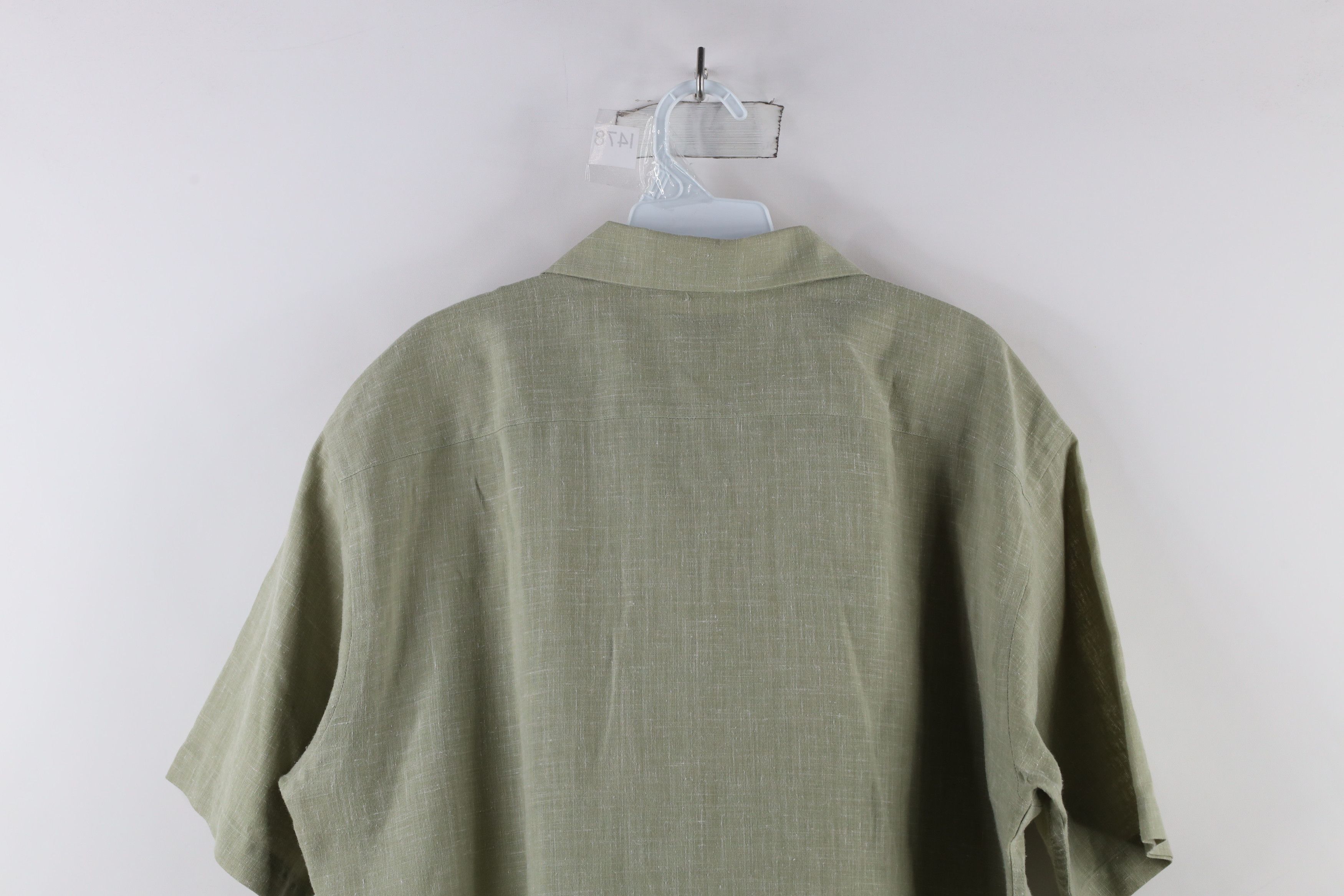 Vintage Vintage 60s 70s Streetwear Camp Collar Button Shirt Green Size US L / EU 52-54 / 3 - 9 Thumbnail
