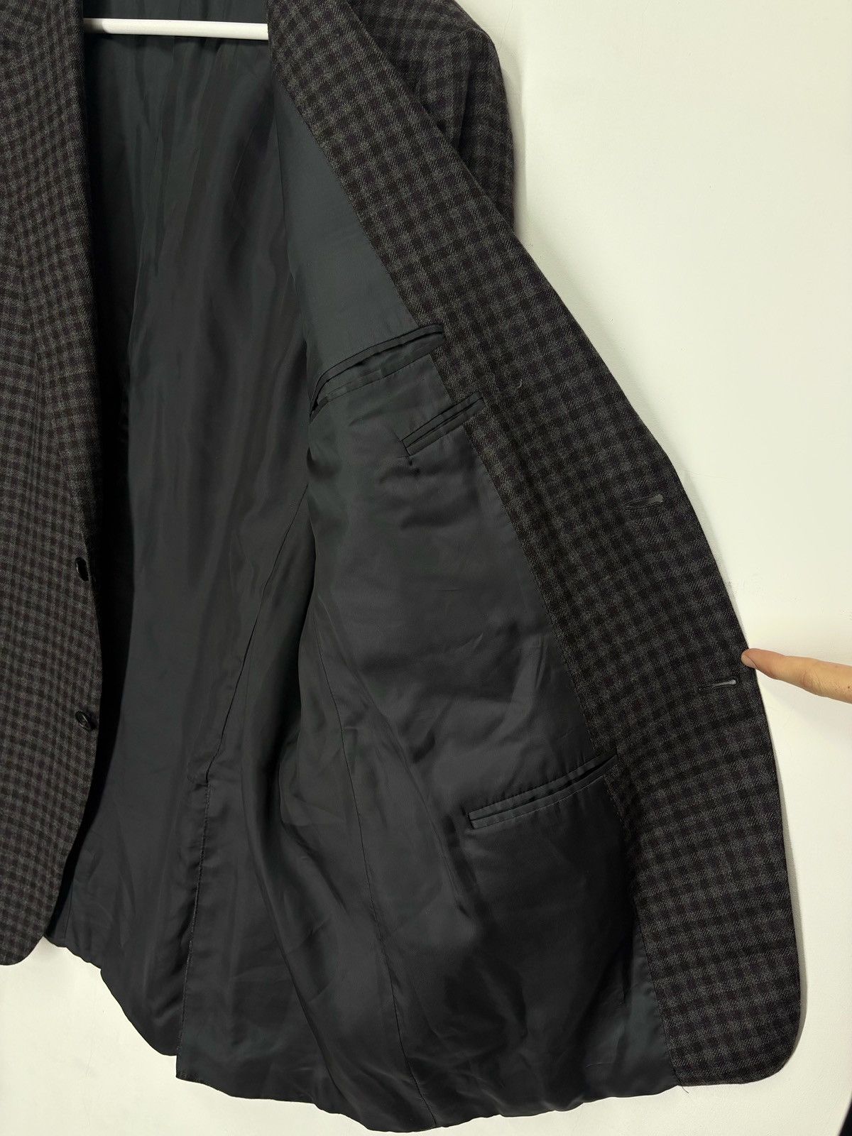 Canali Canali Wool Checkered 2 Button Blazer Jacket Size 54R - 16 Thumbnail